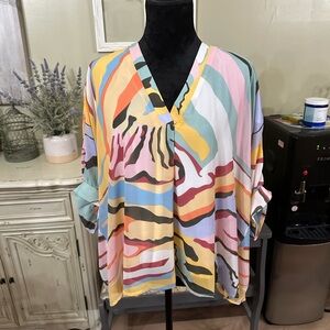 Entro Multicolor Abstract Blouse